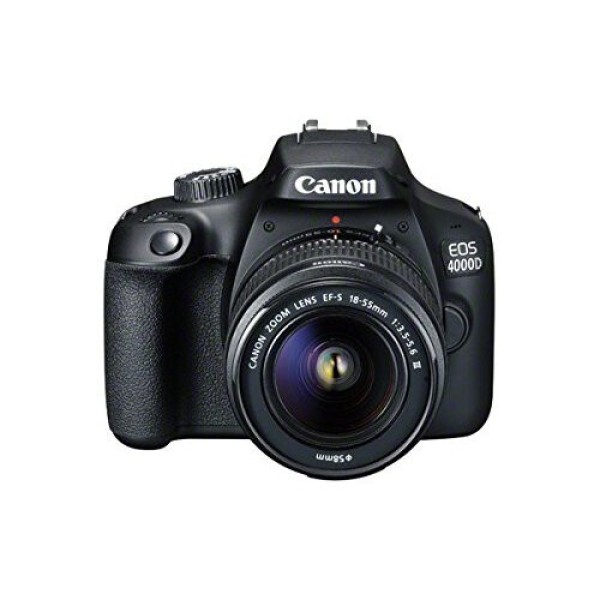 Canon EOS 4000D DSLR Camera & EF-S 18-55mm Lens - Black